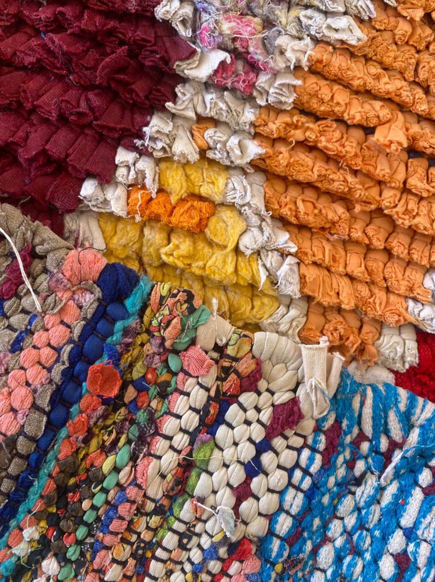 Colorful 3x6 ft Moroccan vintage Berber area rug .