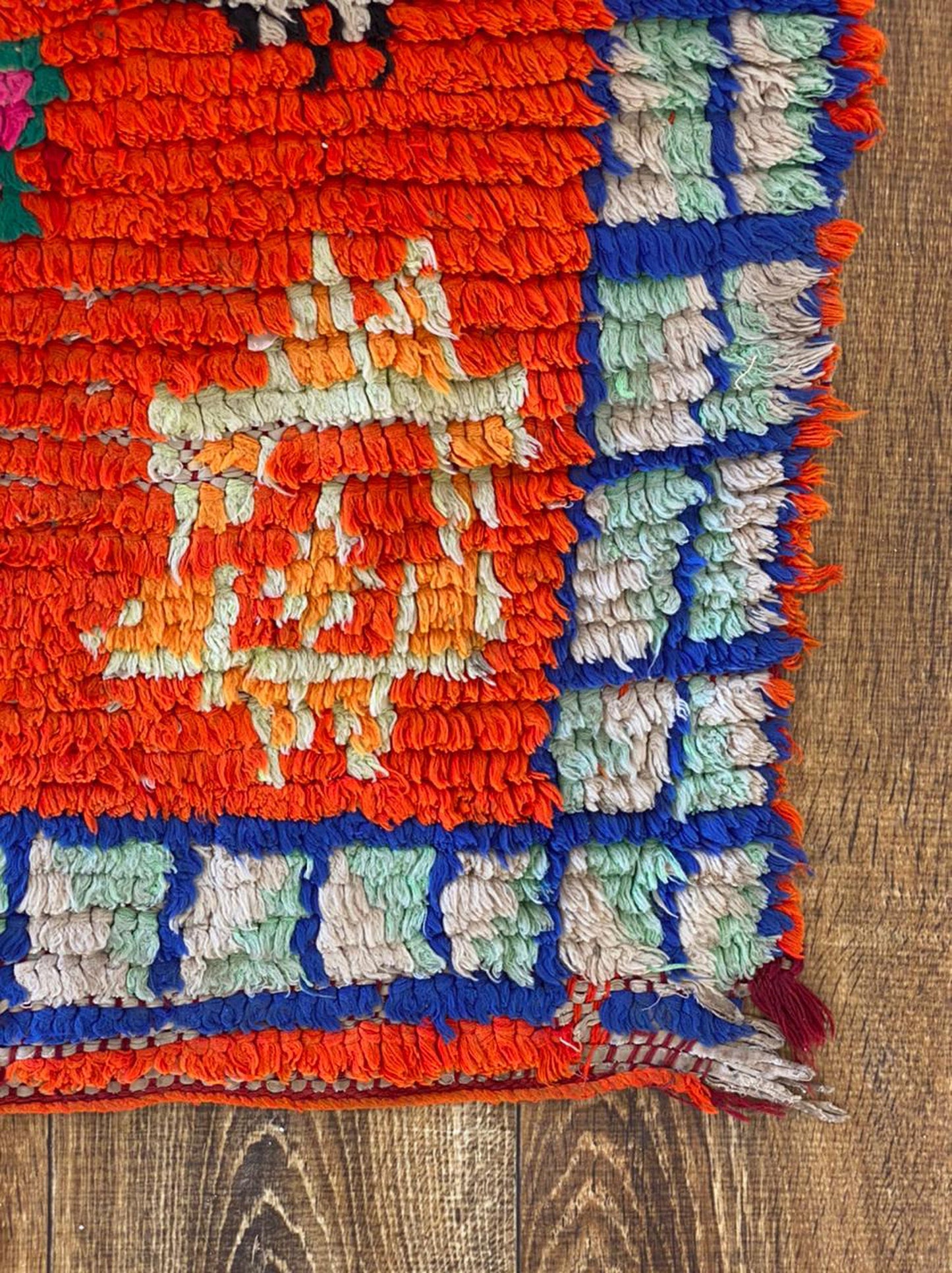 3x9 ft Moroccan vintage runner rug, Azilal woven Berber runner.