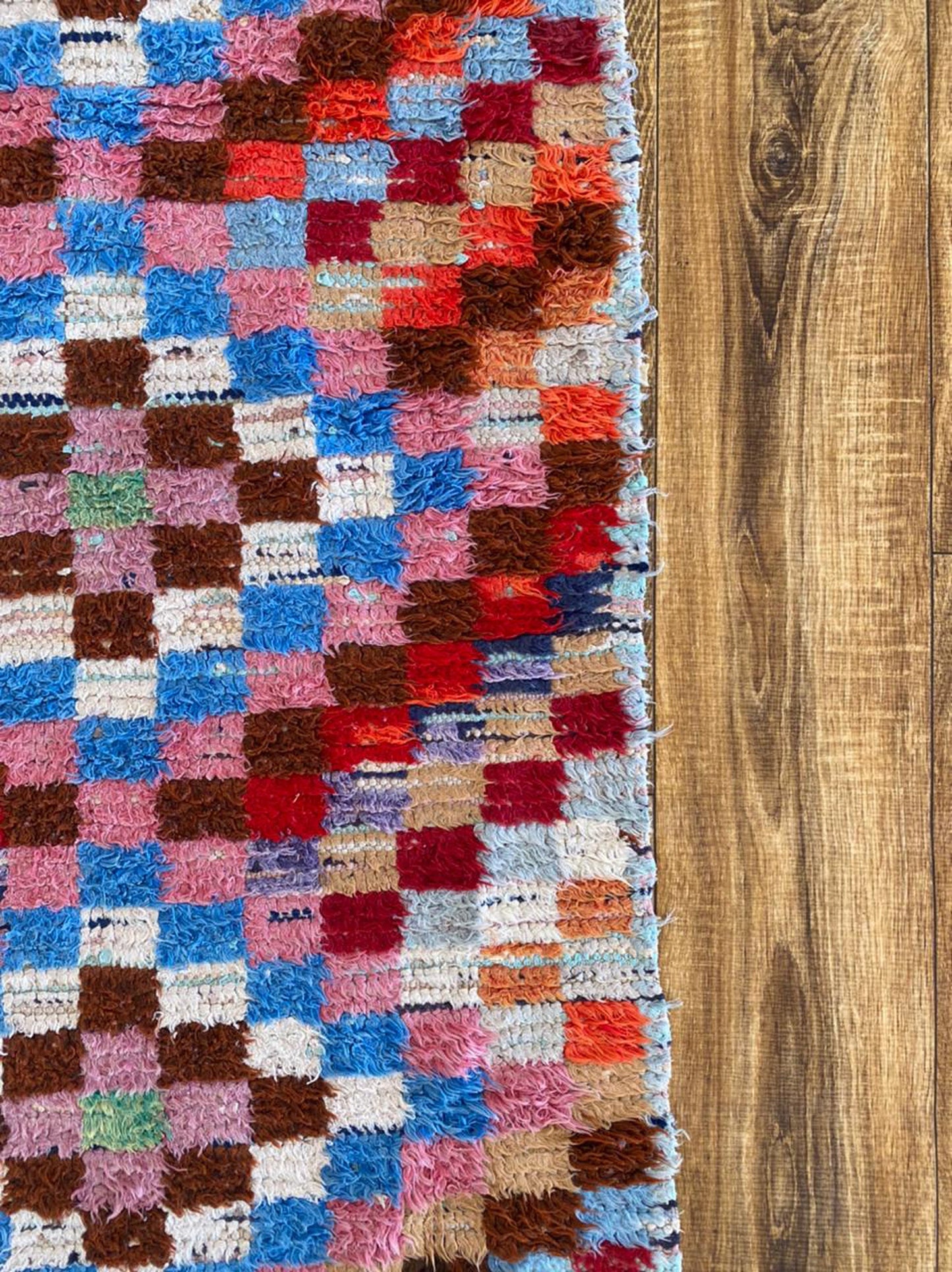 2x8 ft vintage Moroccan runner, woven Azilal Berber runner rug.