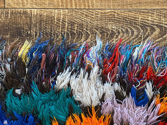 Tapis de couloir marocain vintage coloré à diamants 3x5.