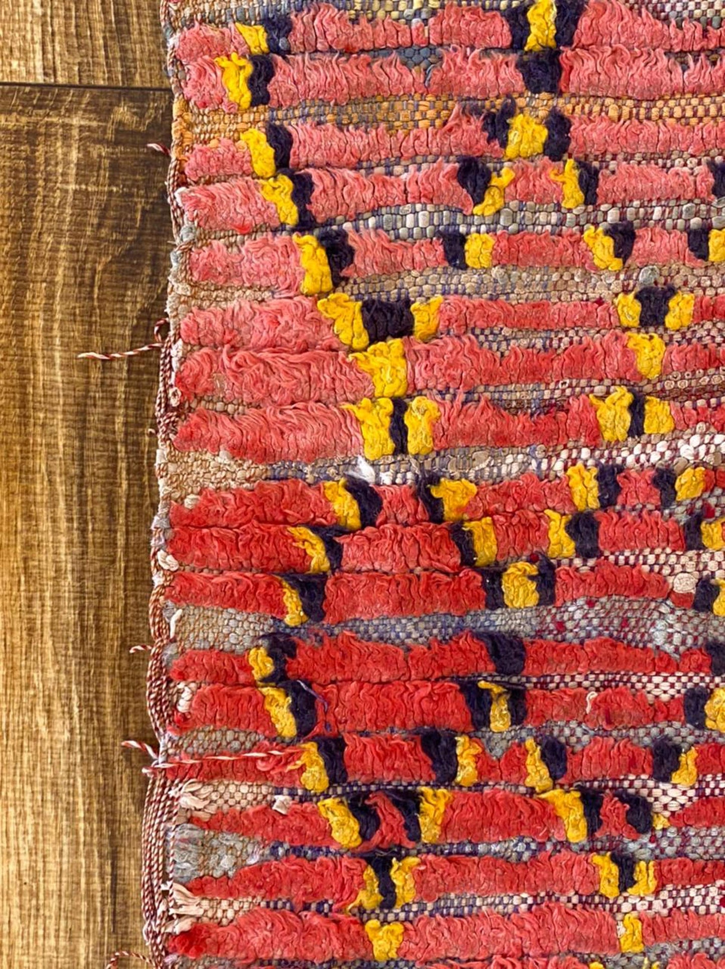 Vintage Moroccan runner rug 3x8 ft.