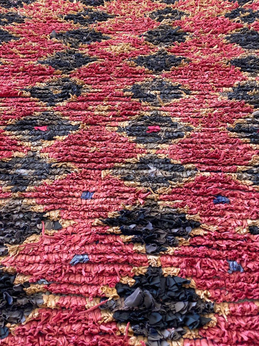 Vintage Moroccan large rug 4x9 ft.