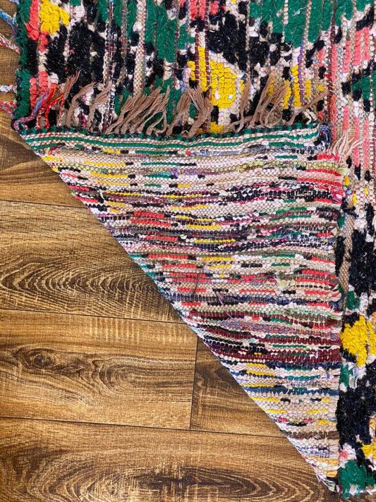 Vintage Moroccan Berber rug 3x7 ft.