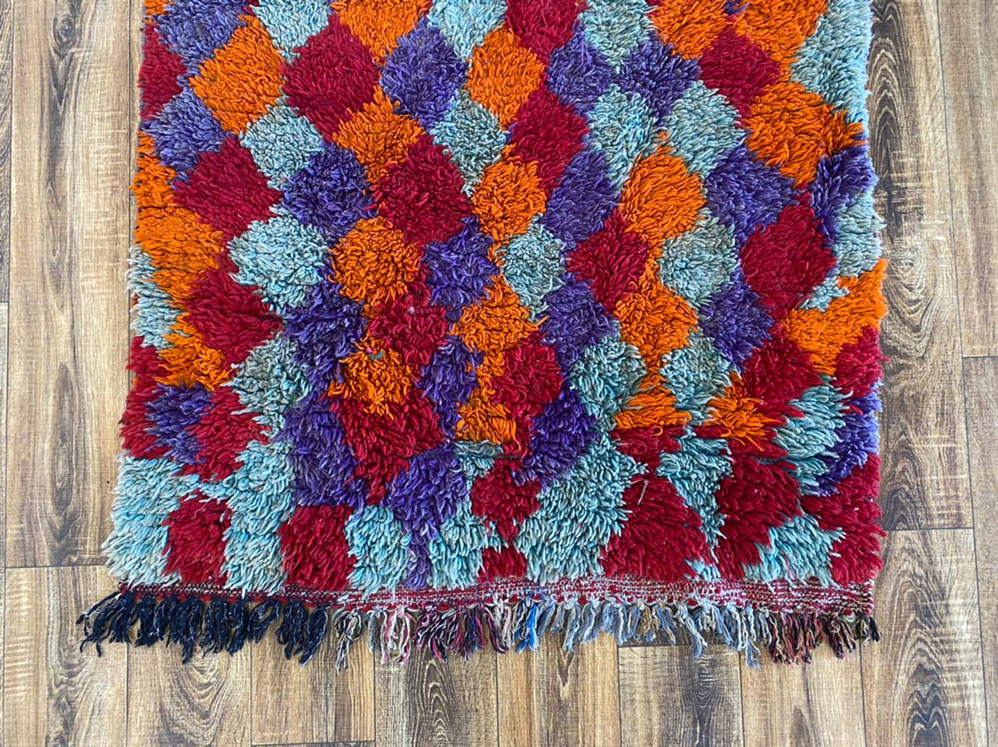 Berber Moroccan woven rug 3x8 ft.