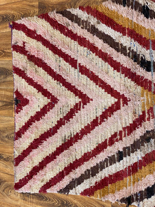 Moroccan vintage small area rug 3x5 ft.
