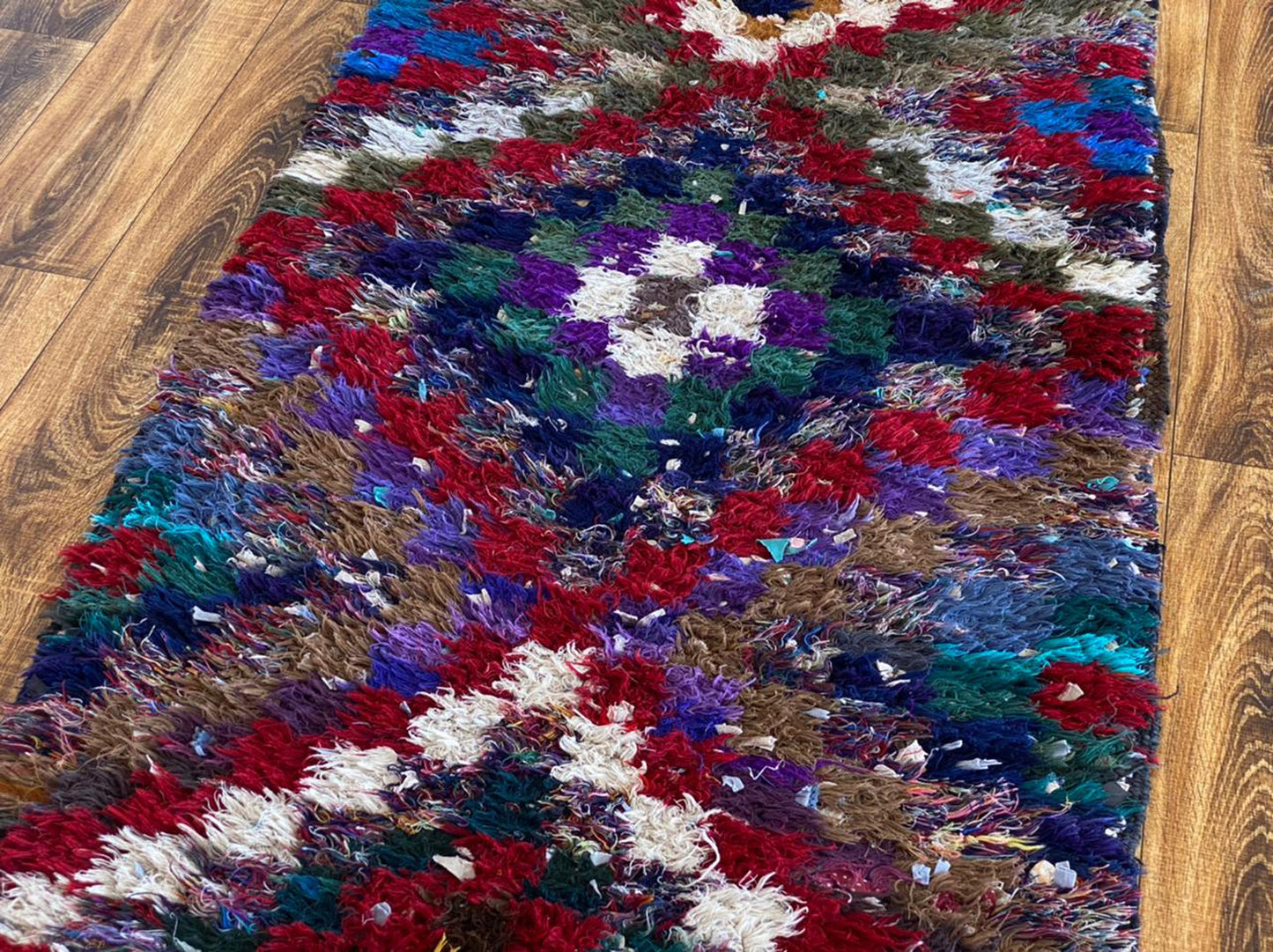 Tapis berbère marocain long 3x12 pieds.