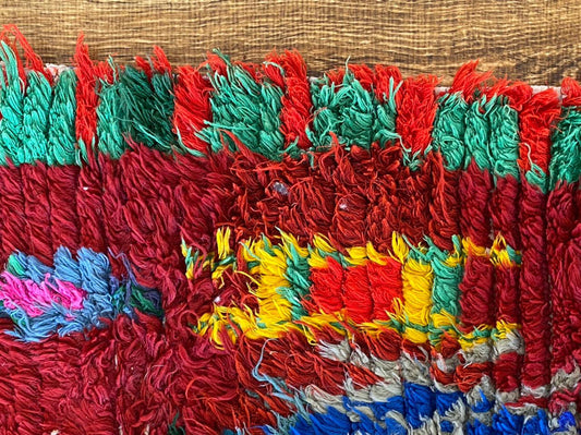 Tapis de couloir marocain étroit et coloré de 2 x 8 pieds.