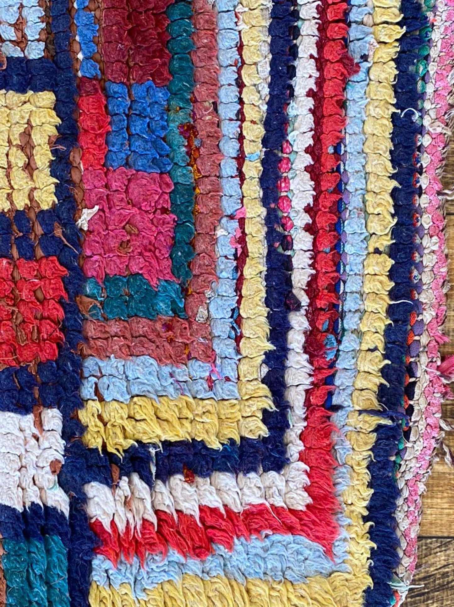 3x6 ft Moroccan vintage woven area rug.