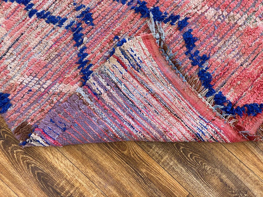 Moroccan vintage Berber rug 3x7 ft.