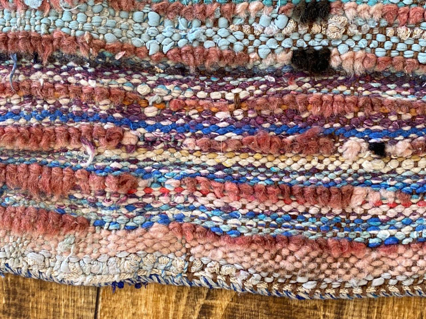 Vintage Moroccan area rug 3x9 ft.