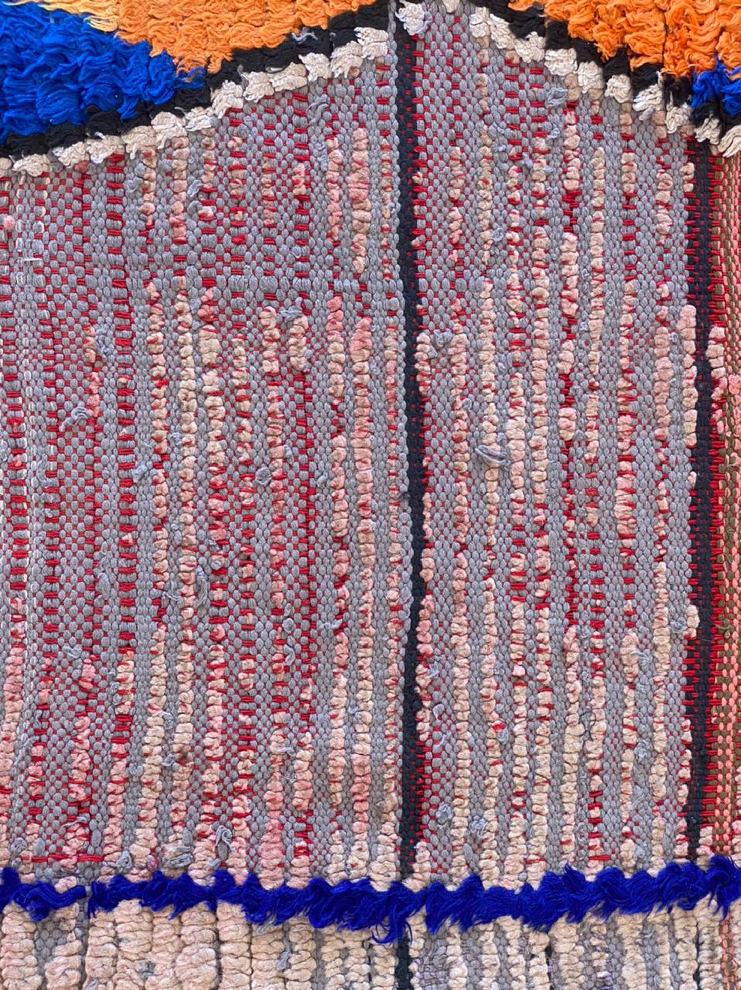 Moroccan vintage Berber rug 4x9 ft.