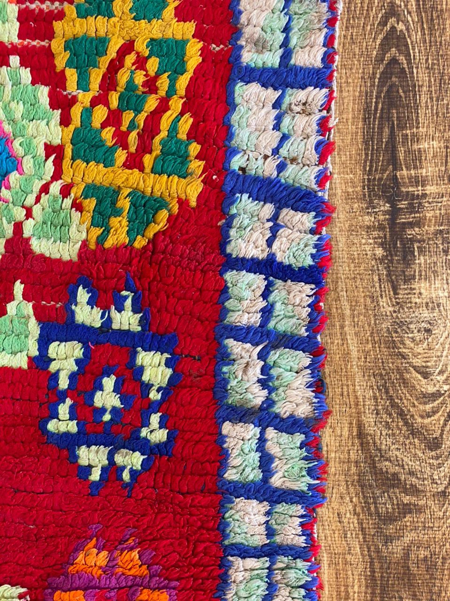 3x9 ft Moroccan vintage runner rug, Azilal woven Berber runner.
