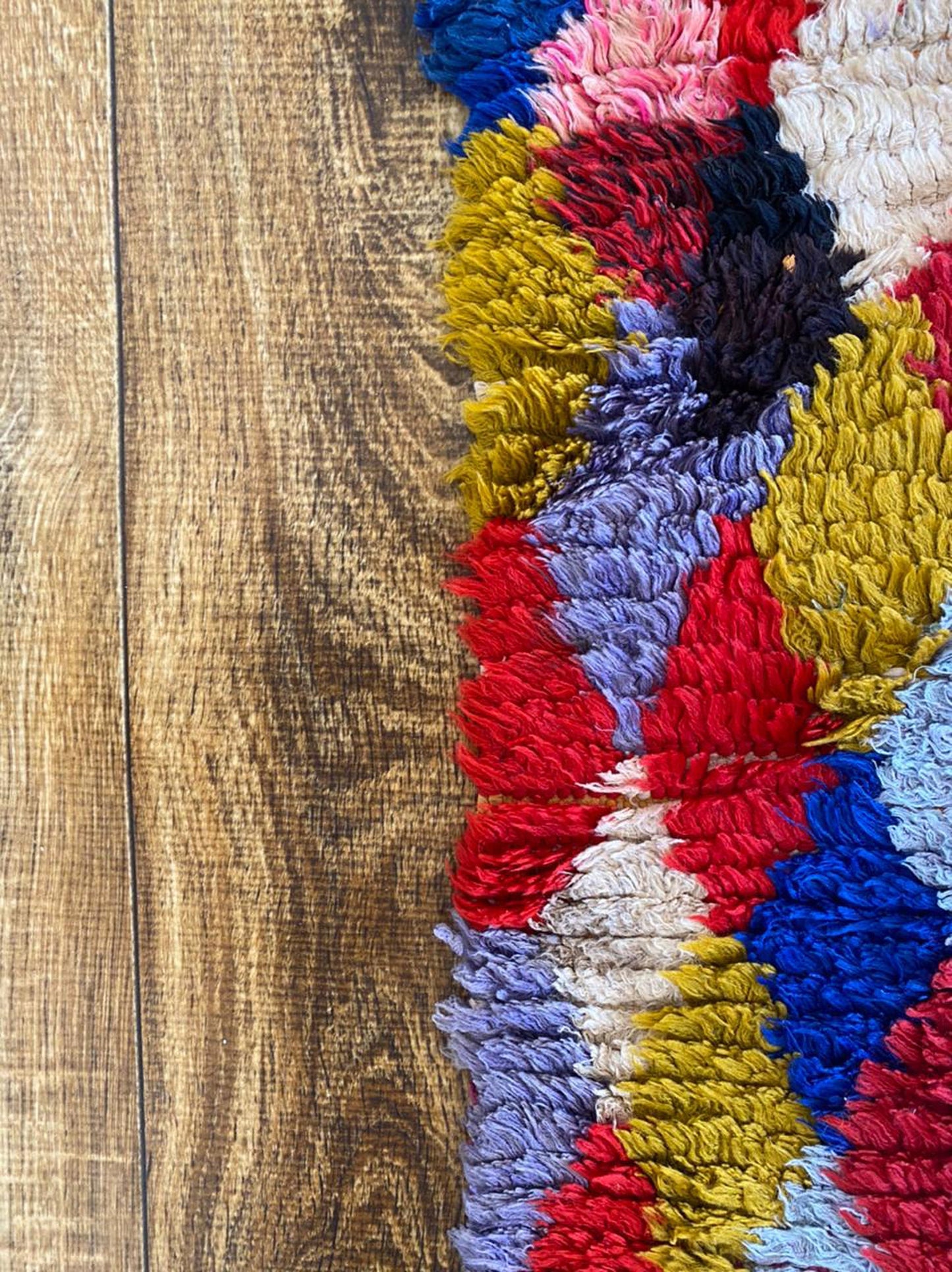 3x5 ft Moroccan vintage Berber rug, woven small area rug .