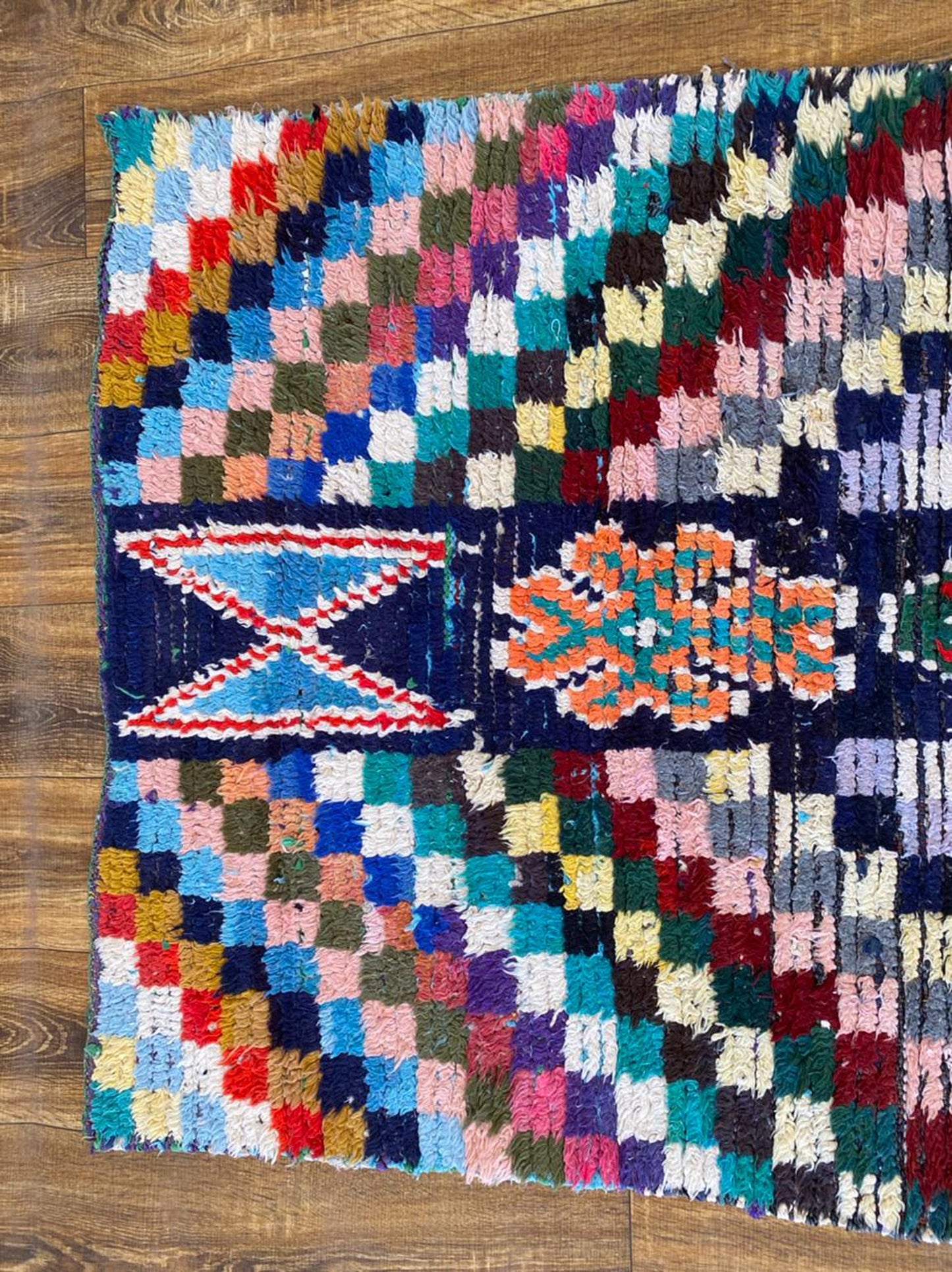 3x10 ft Moroccan vintage Berber long runner rug .
