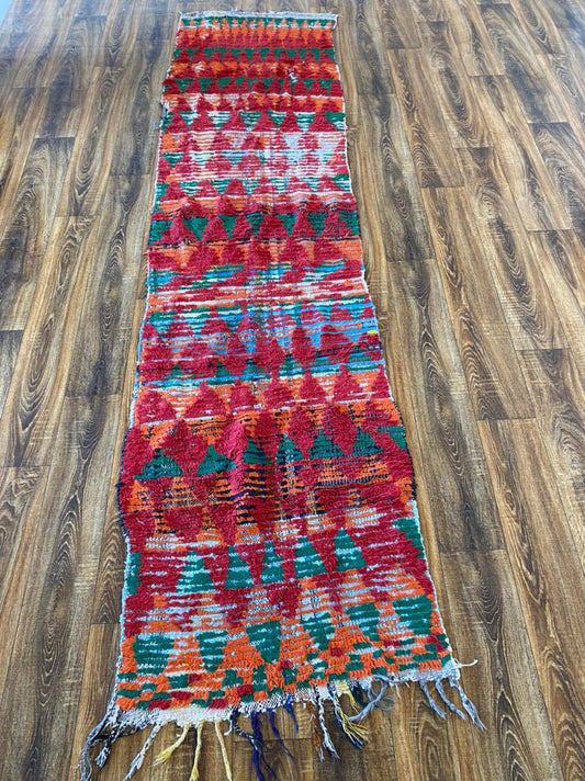 Moroccan narrow runner rug 2x10 ft.