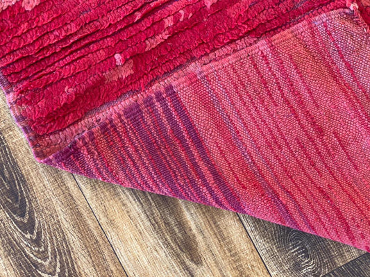 Moroccan vintage red runner rug 3x6 ft.