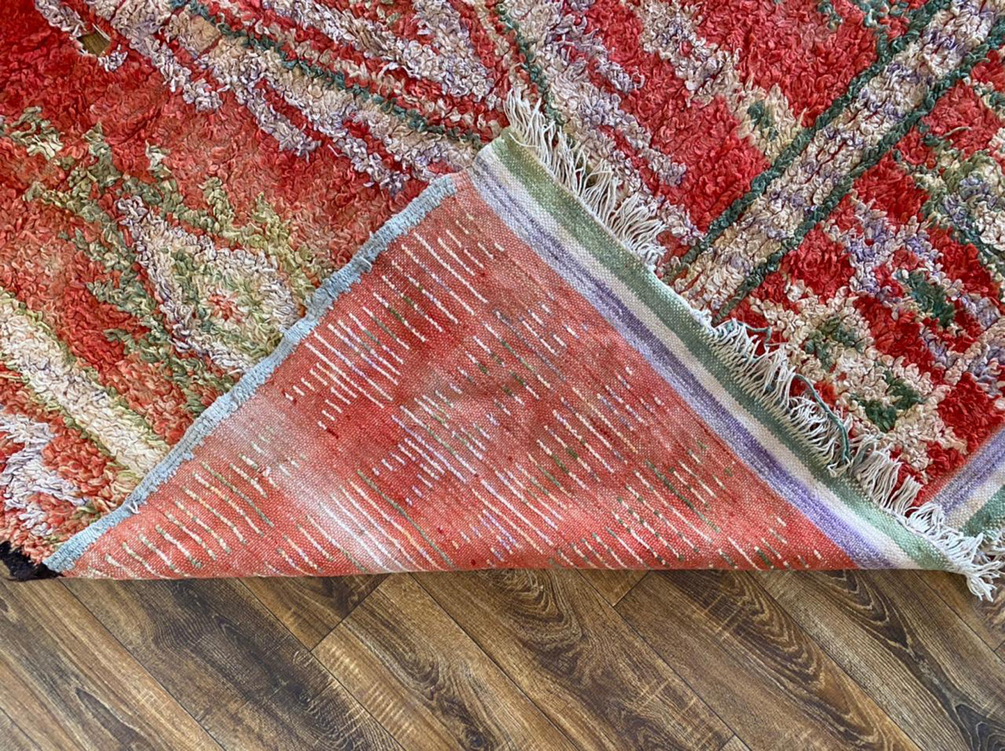 6x10 ft vintage large Moroccan area rug.