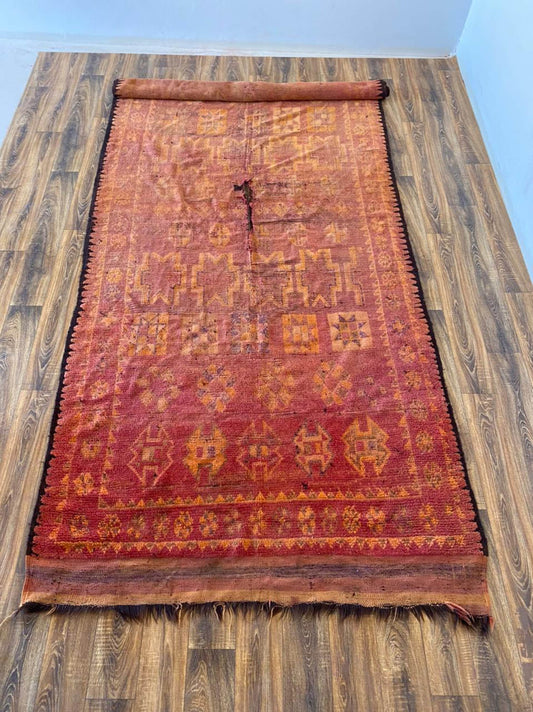 6x14 ft large Berber Moroccan rug.