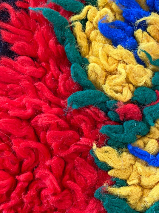 6x13 ft large colorful Moroccan rug.