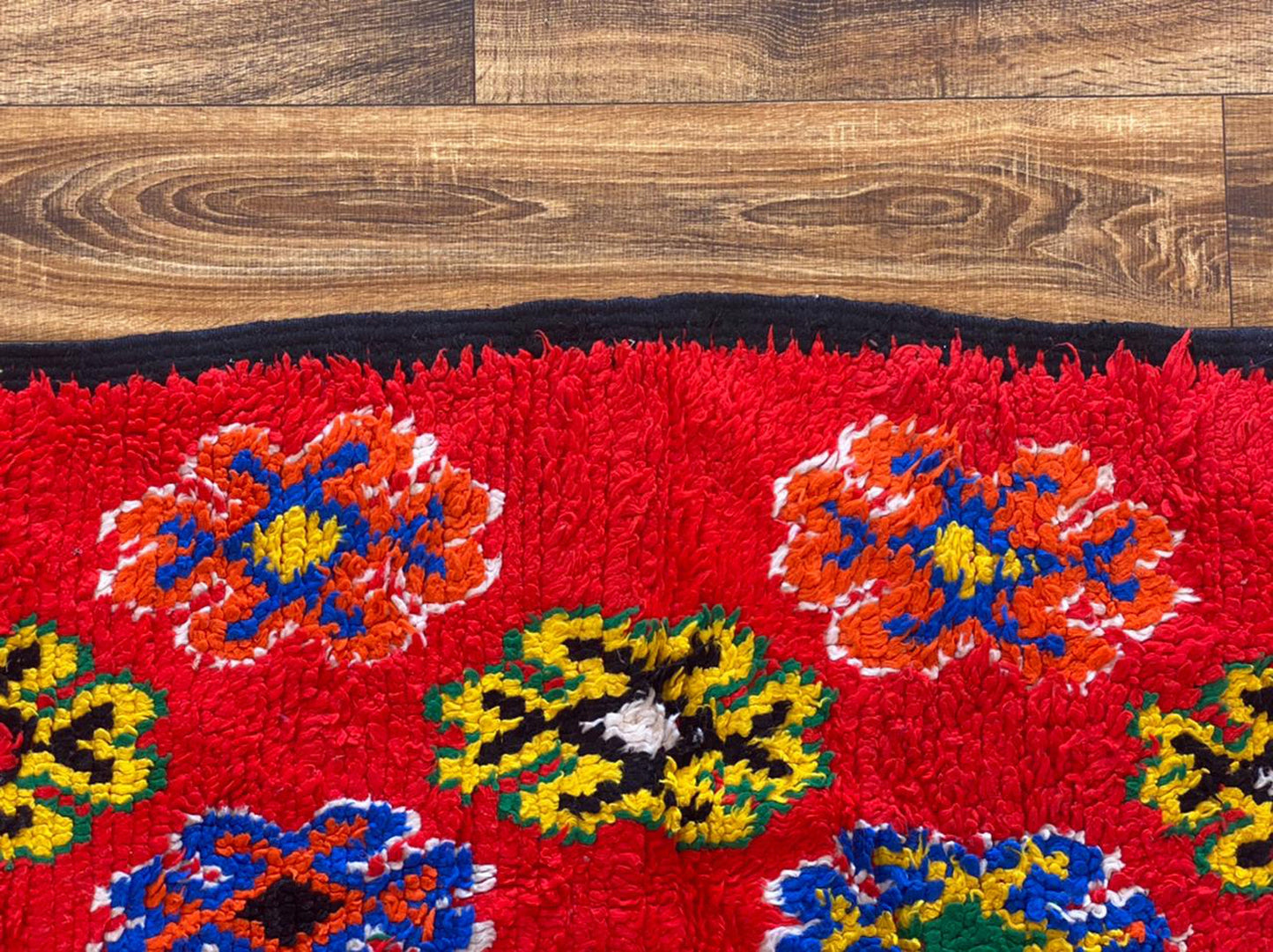 6x13 ft large colorful Moroccan rug.