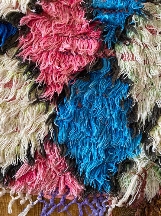 Moroccan Berber colorful rug 3x5 ft.