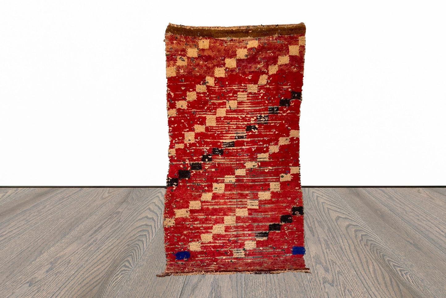 3x6 ft Moroccan Berber vintage rug.