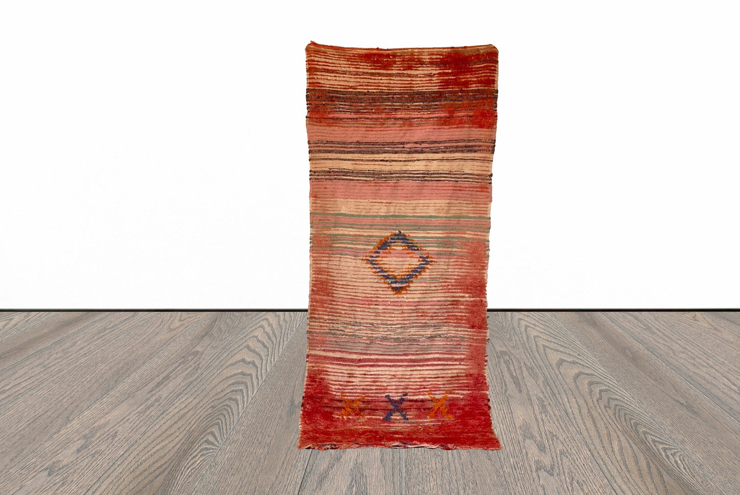 3x7 ft Moroccan vintage area rug.