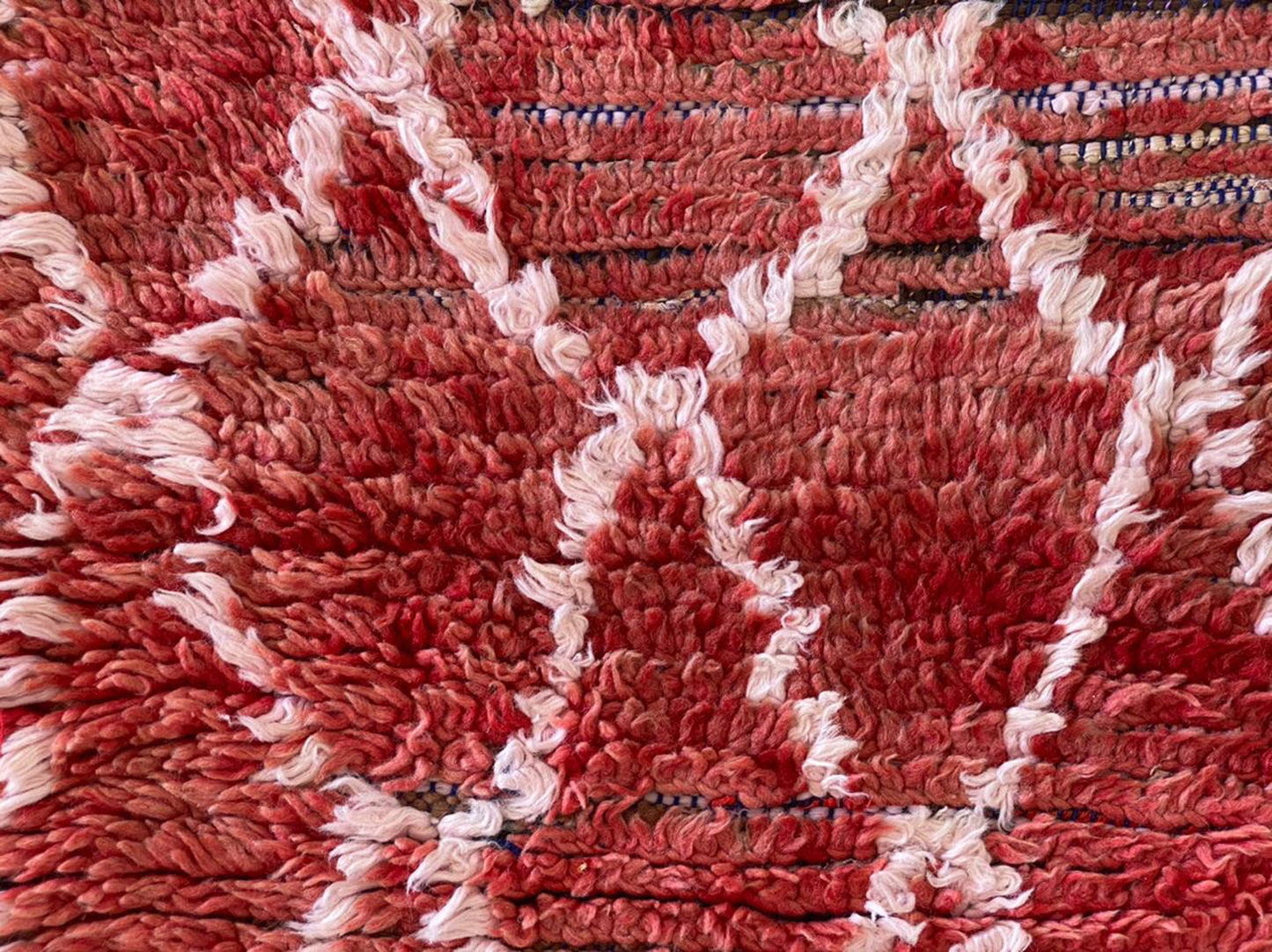 Red Moroccan Vintage runner Rug 3x8, Tribal woven Berber Rugs.