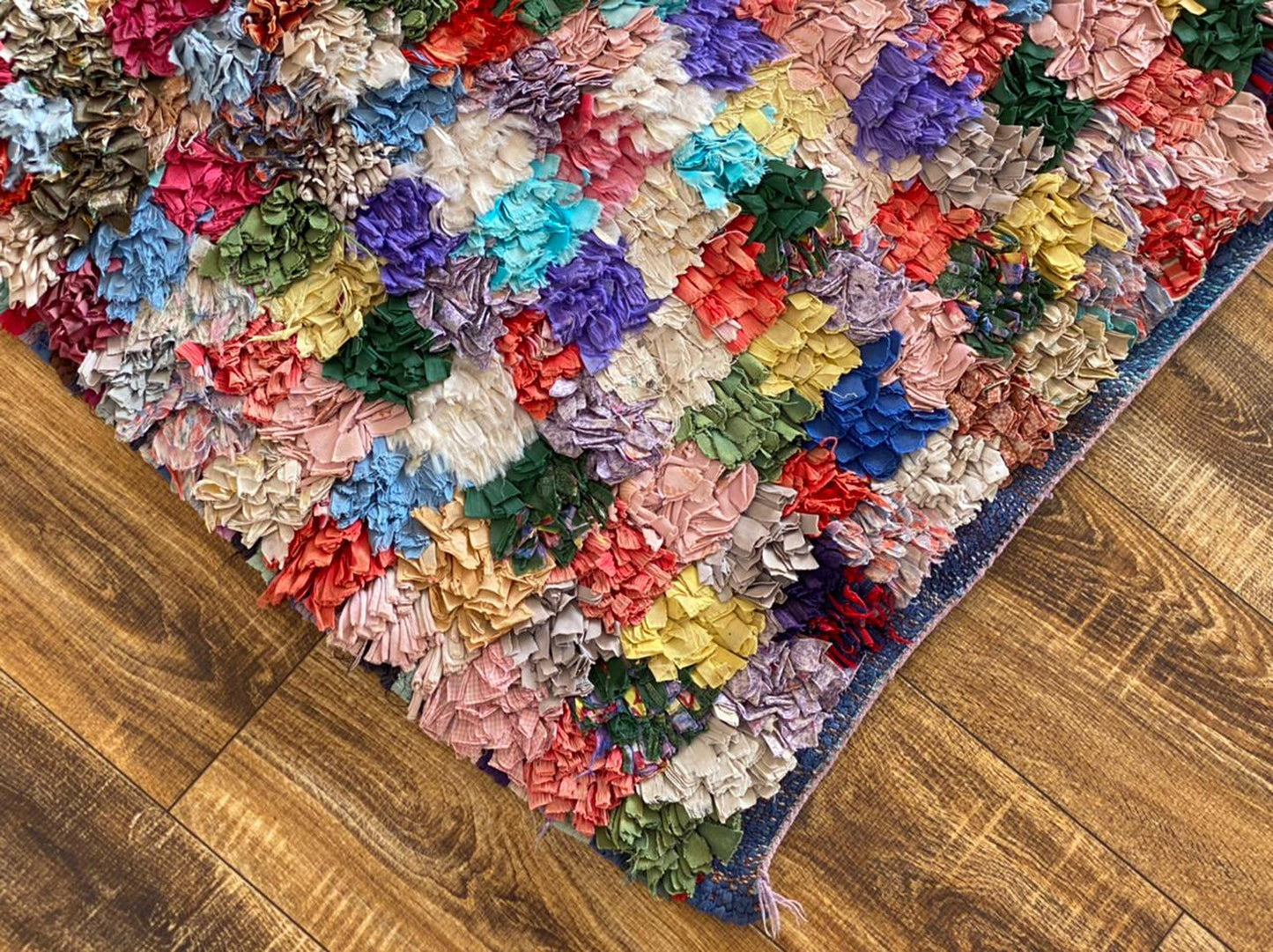 Tapis marocain Boucherouite 4x6 pieds.