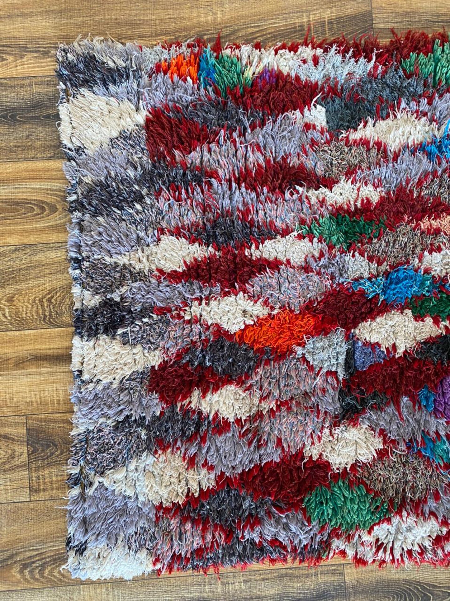 Moroccan colorful small rug 3x5 ft.