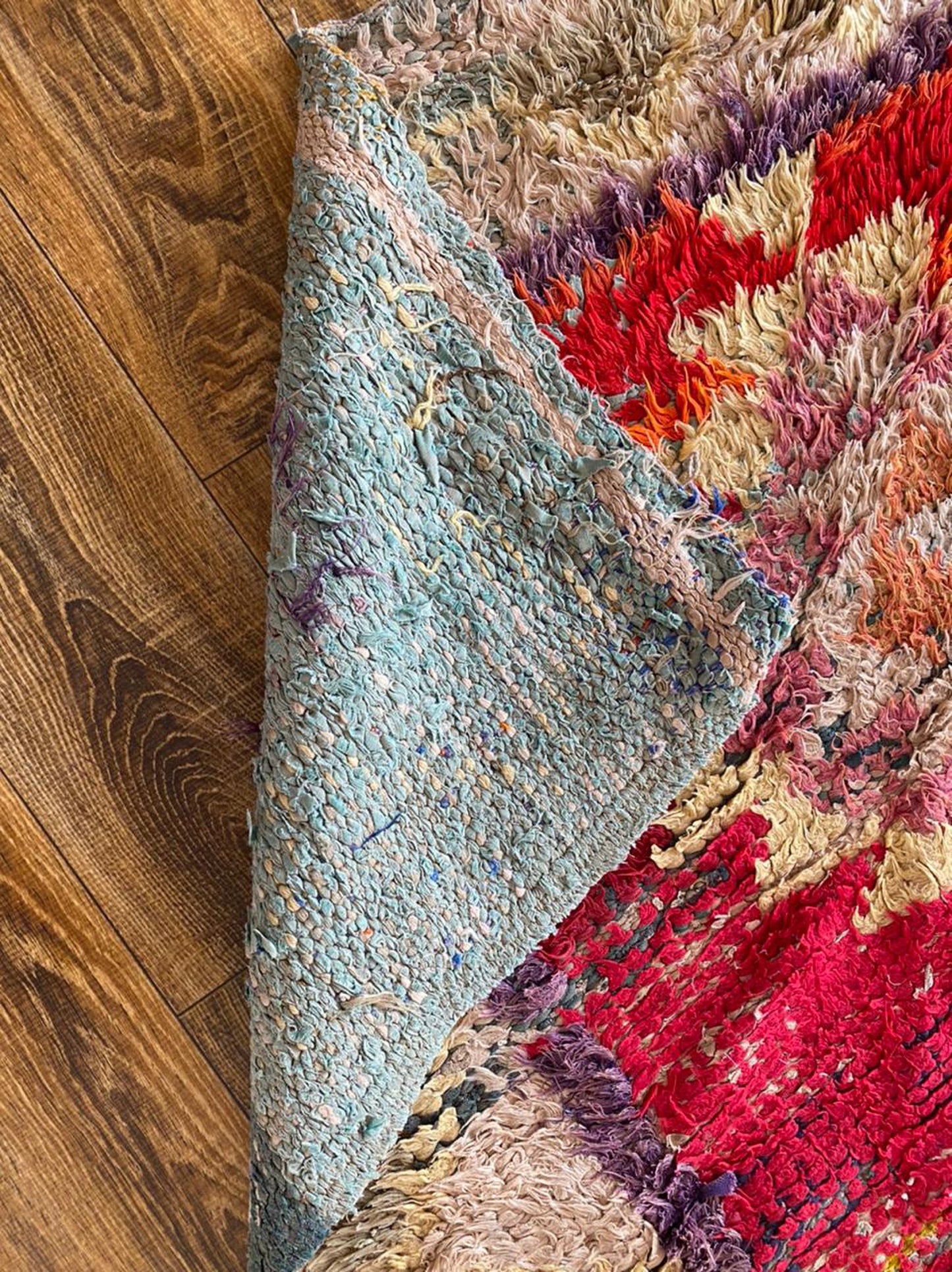 3x6 ft Moroccan vintage area rug.