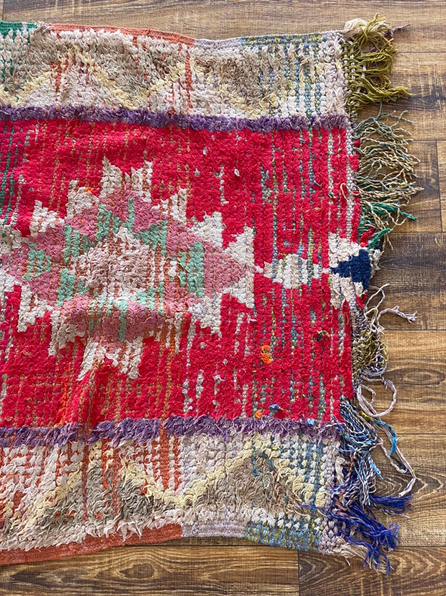 3x6 ft Moroccan vintage area rug.