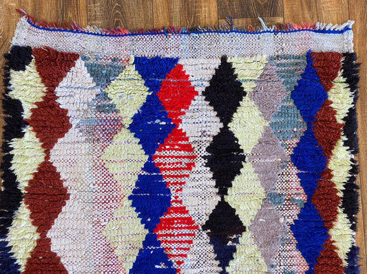 Berber Moroccan runner rug 3x7 ft.