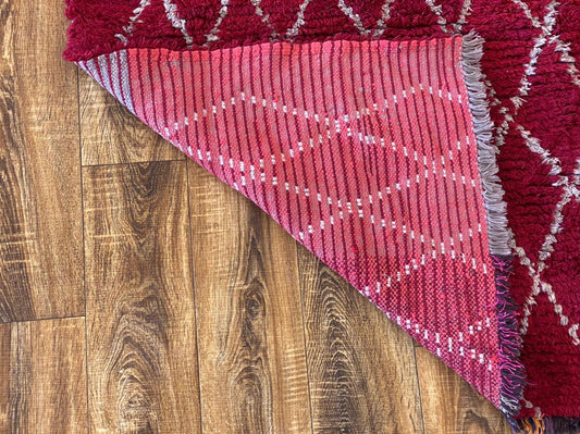 Vintage small Moroccan rug 3x5 ft.