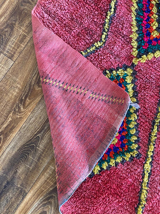 Vintage Moroccan Berber rug 3x6 ft.