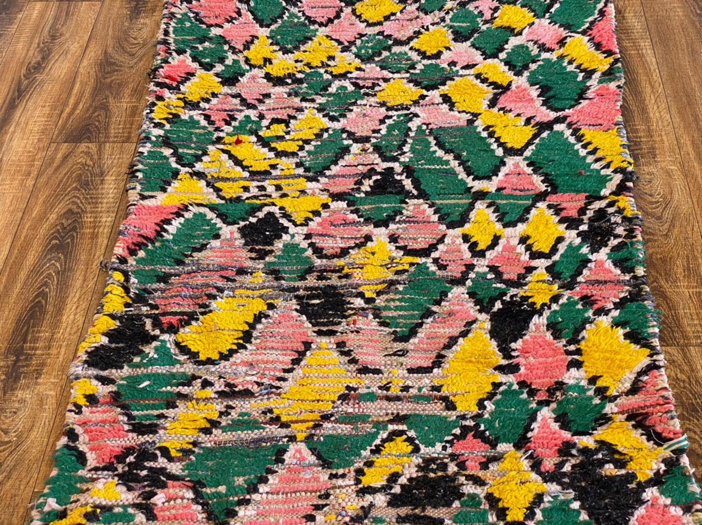 Vintage Moroccan Berber rug 3x7 ft.