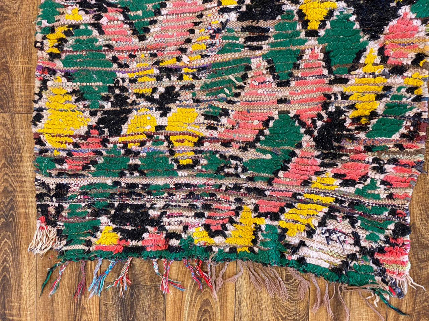 Vintage Moroccan Berber rug 3x7 ft.