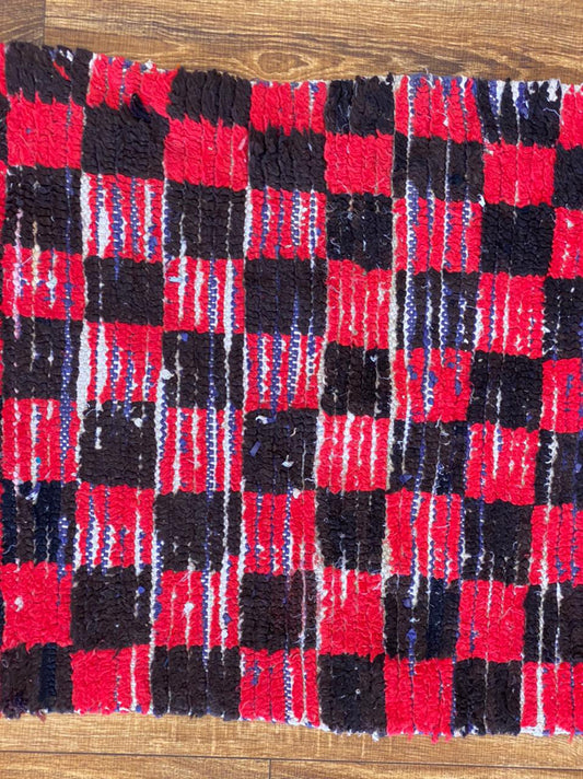 Tapis de couloir berbère à carreaux marocains 2x10 pi.