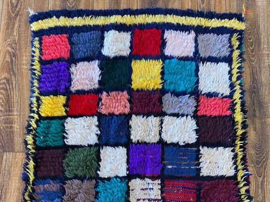 Tapis de couloir marocain vintage de 2 x 8 pieds.