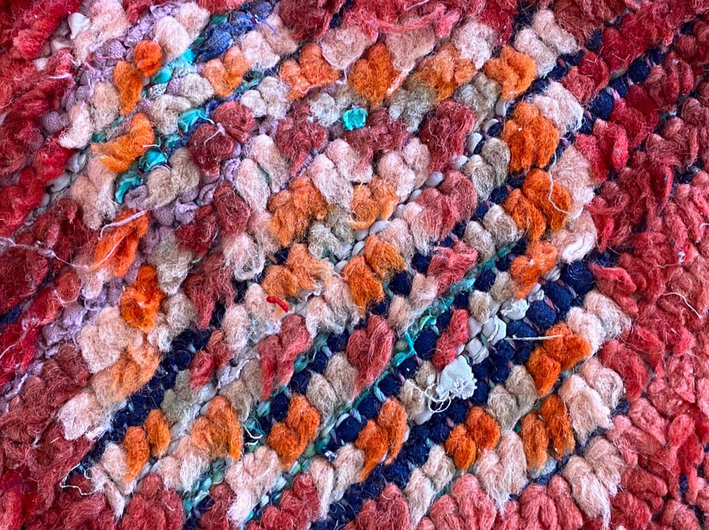 3x8 ft vintage Moroccan runner rug.