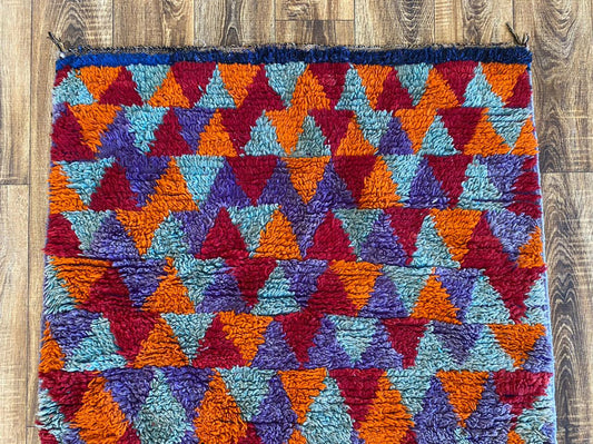 Berber Moroccan woven rug 3x8 ft.