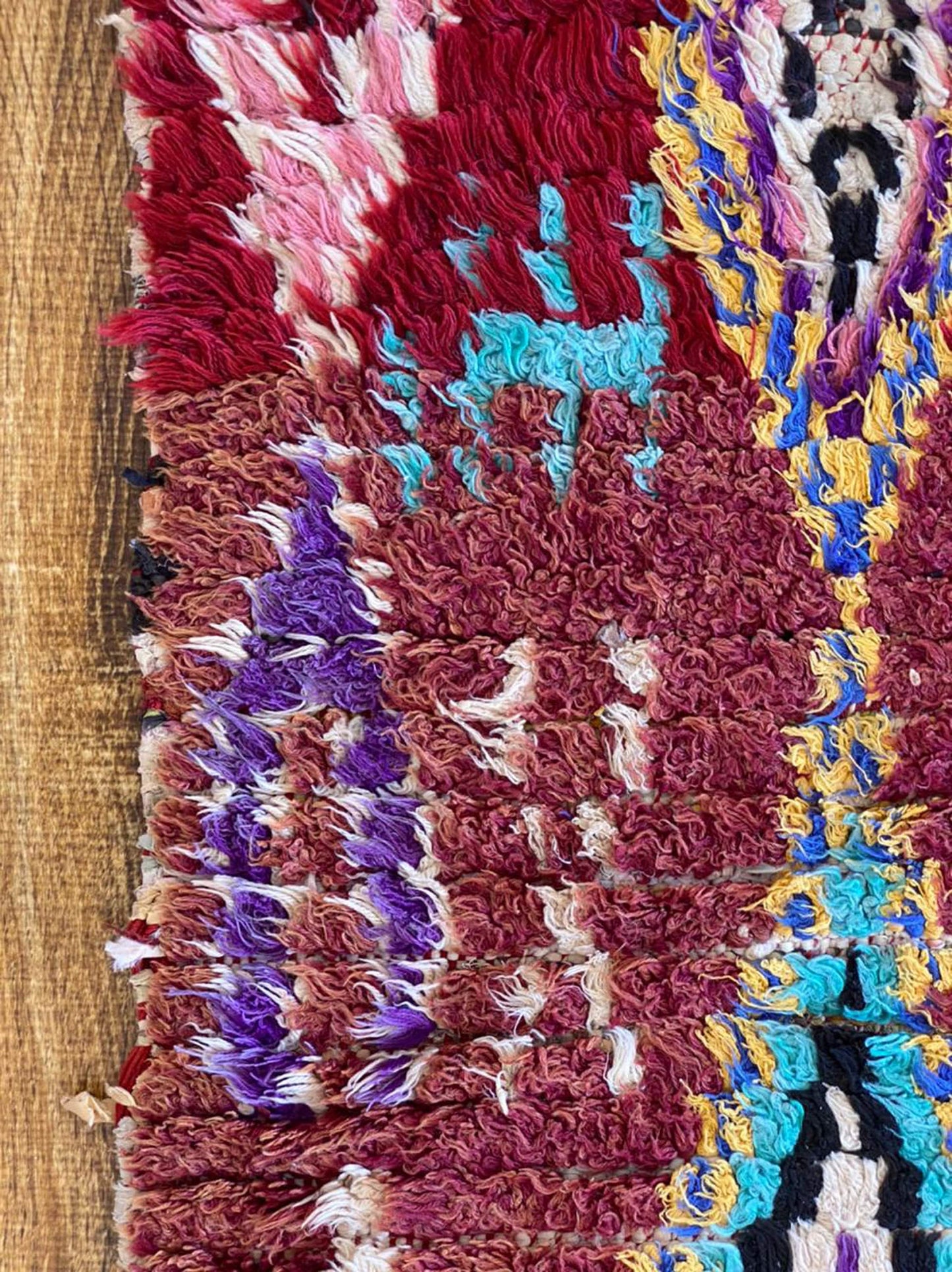 Small vintage Moroccan area rug 3x5 ft.