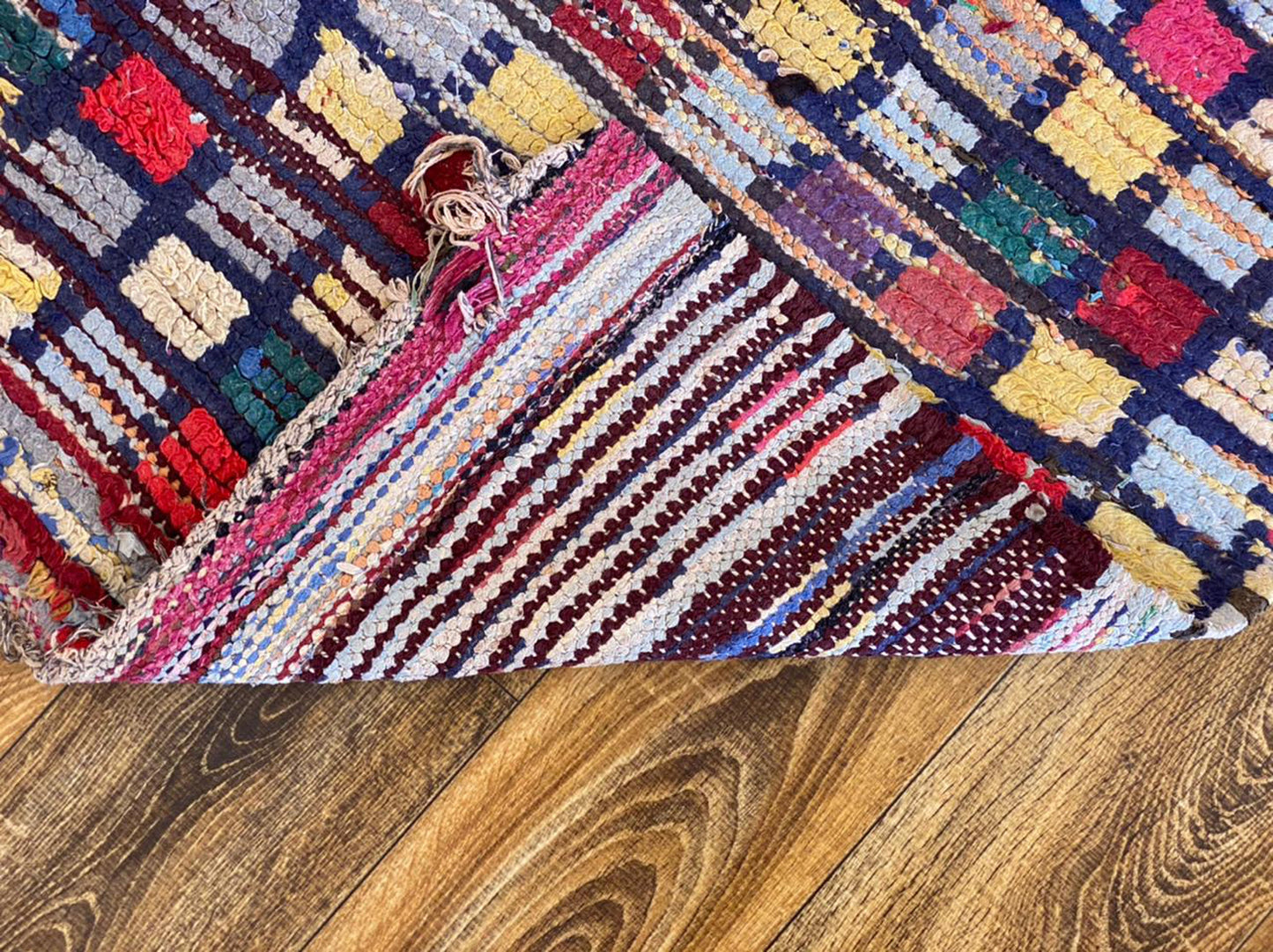 3x6 ft Moroccan vintage woven area rug.