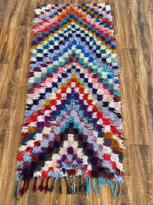 4x6 ft Moroccan vintage area rug.