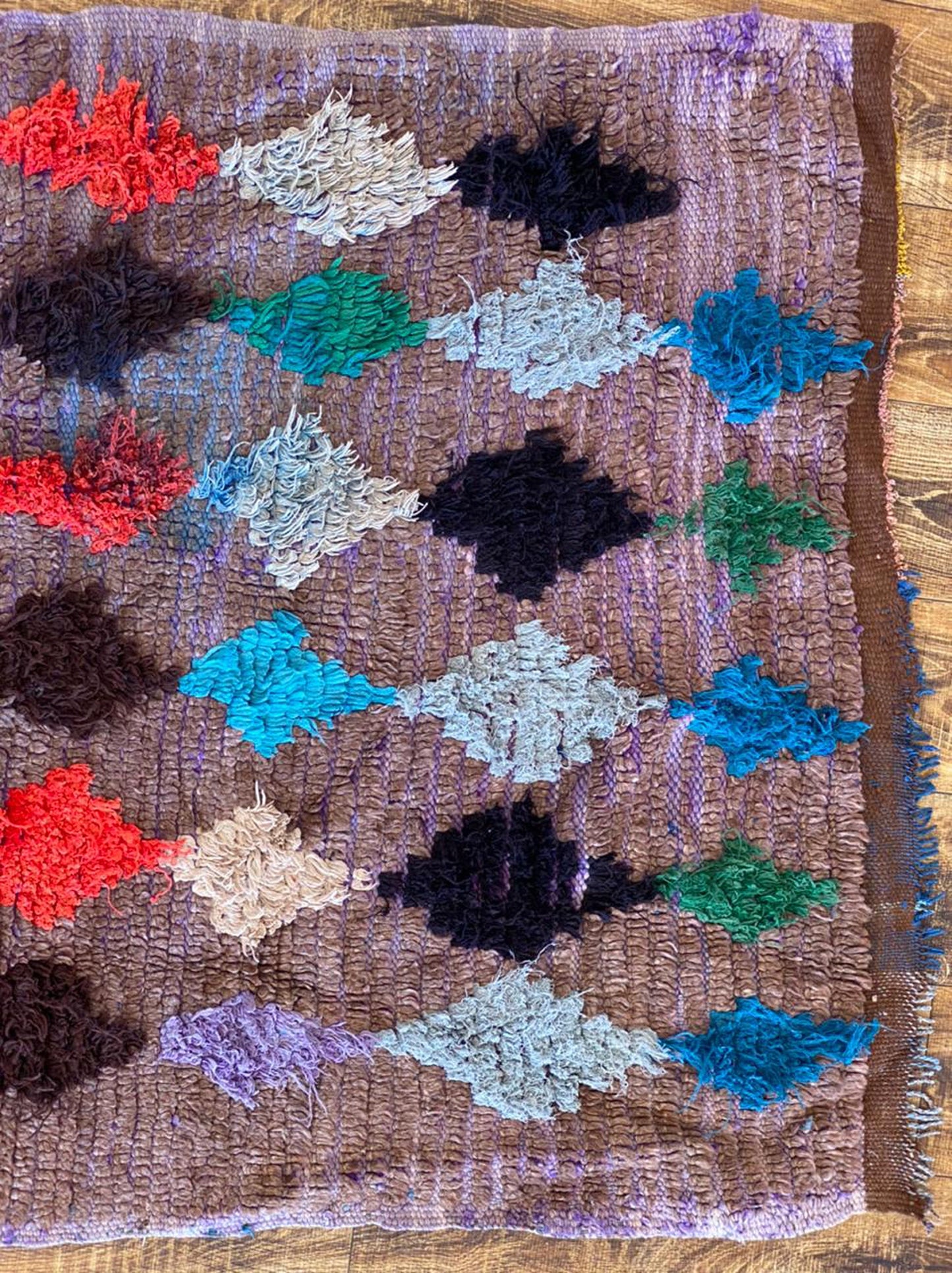 Vintage Moroccan runner rug 3x9 ft.