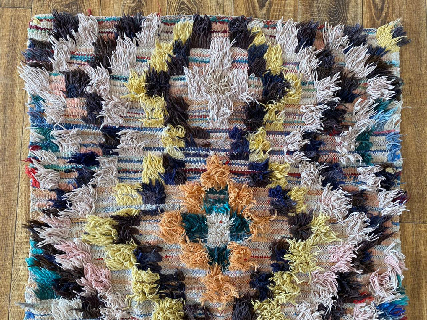 Moroccan Berber colorful rug 3x6 ft.