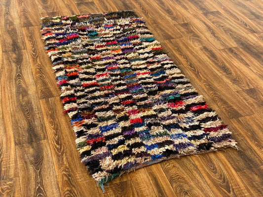 Colorful Berber Moroccan rug 3x6 ft.