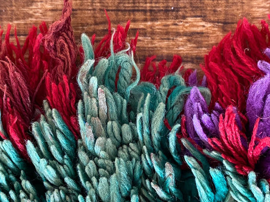 Moroccan colorful small rug 3x5 ft.