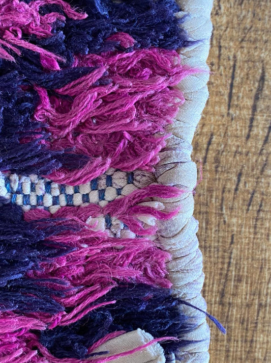 moroccan Berber checkered rug 3x7 ft.