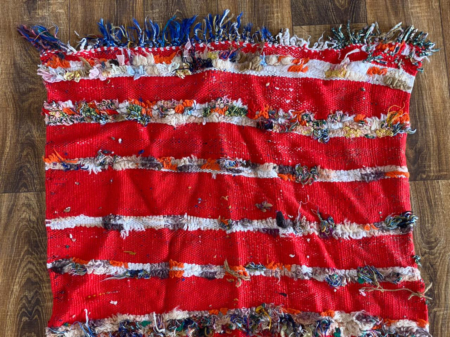 Moroccan vintage runner rug 3x7 ft.